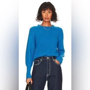 EUC $335 White + Warren Cashmere Sweater in Azure Blue